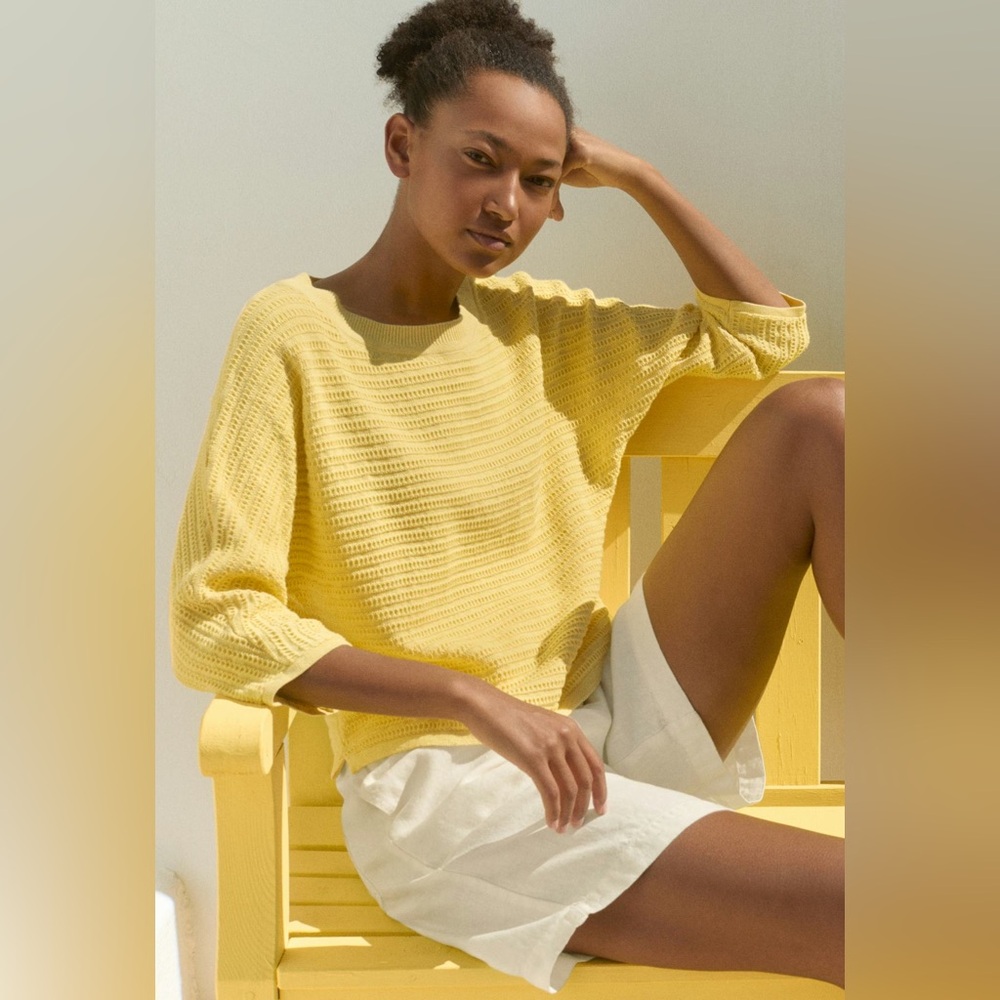 POETRY BOAT-NECK SWEATER Organic cotton Size 18